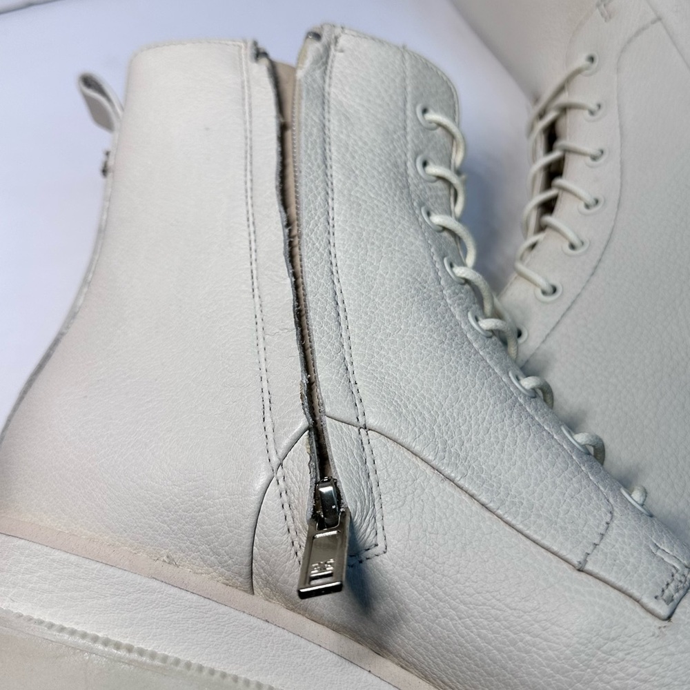 Sam Edelman Women's Cream Lace-Up Boots - Picture 7 of 9